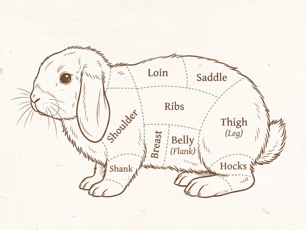 Premium plated rabbit meat